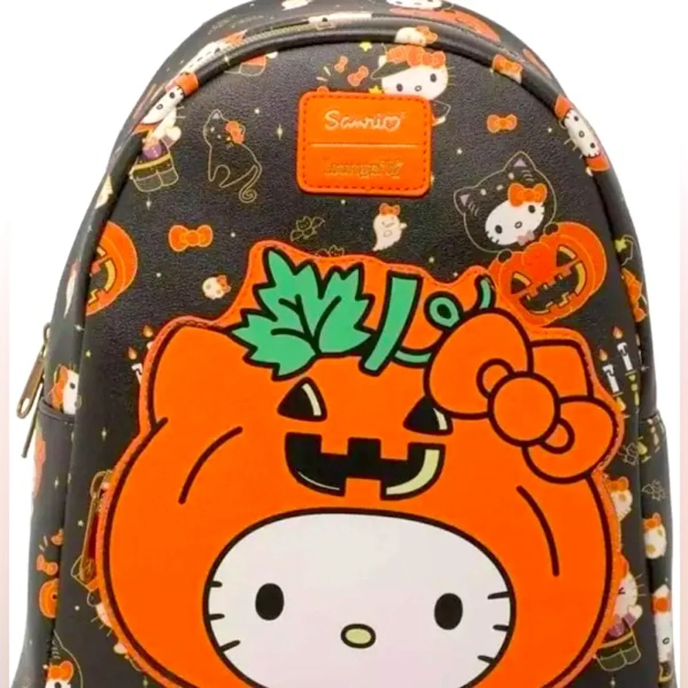Loungefly Sanrio Hello Kitty Pumpkin Mini Backpack NWT